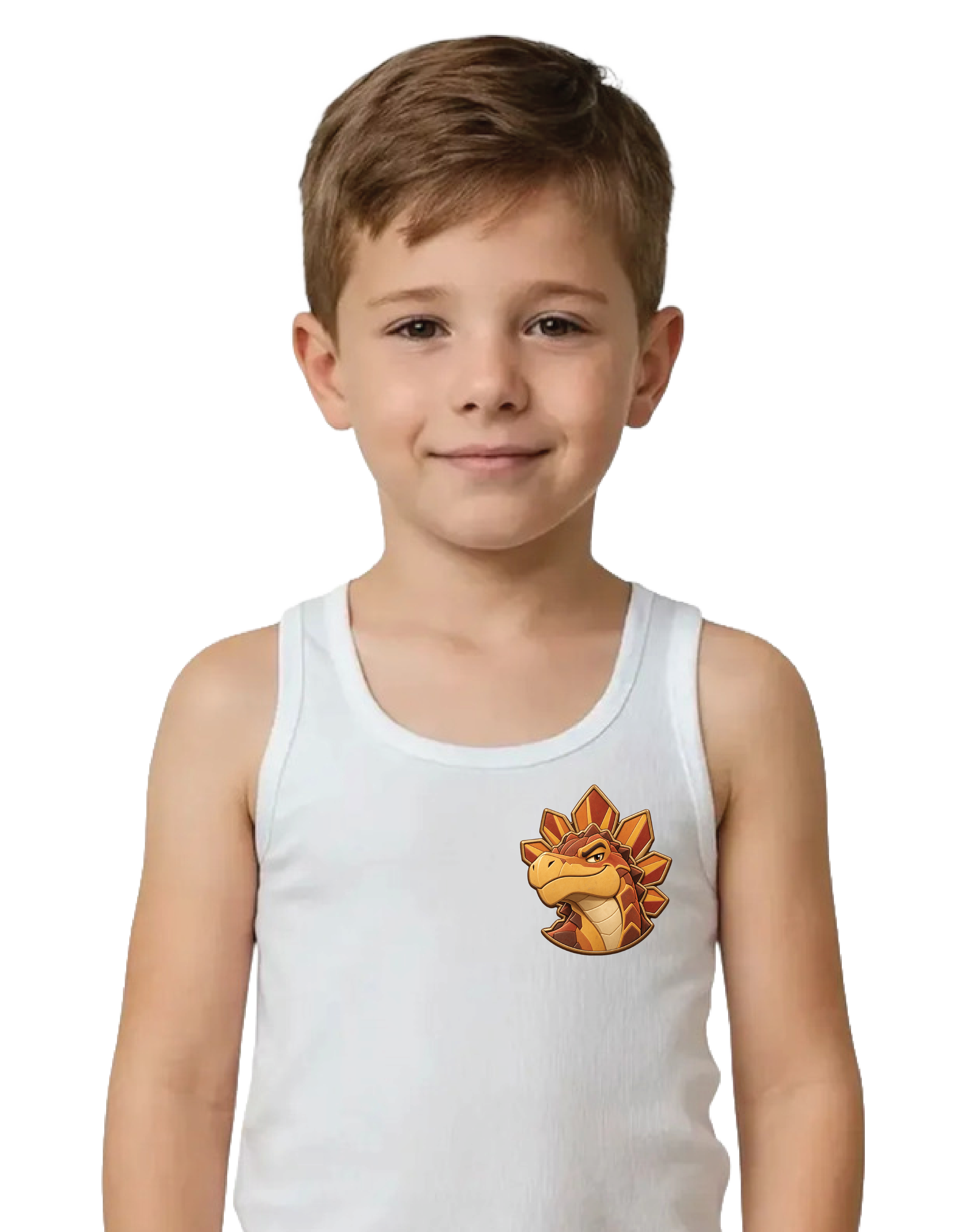 Niño con insignia de Solar